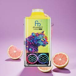 Fumot Leopard 40000 نفث شيشة إلكترونية ليمونادا وردية، بطارية 700mAh، شحن Type-C، شاشة رقمية