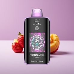 Fumot Tornado 25000 نفخة شاشة HD بطارية 700mAh سائل 20ml فراولة مانجو