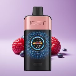 IGET ONE 12000 نفخة شيشة إلكترونية بطارية 2700 مللي أمبير شاشة ملونة منحنية بنكهة التوت الأزرق والعليق